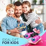 HappyKidsClub Kids Binoculars for Girls 3-9 Educational Gift Pink 4x view 7