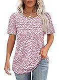 Cute Summer Tops for Women 2025 Trendy Pink Leopard