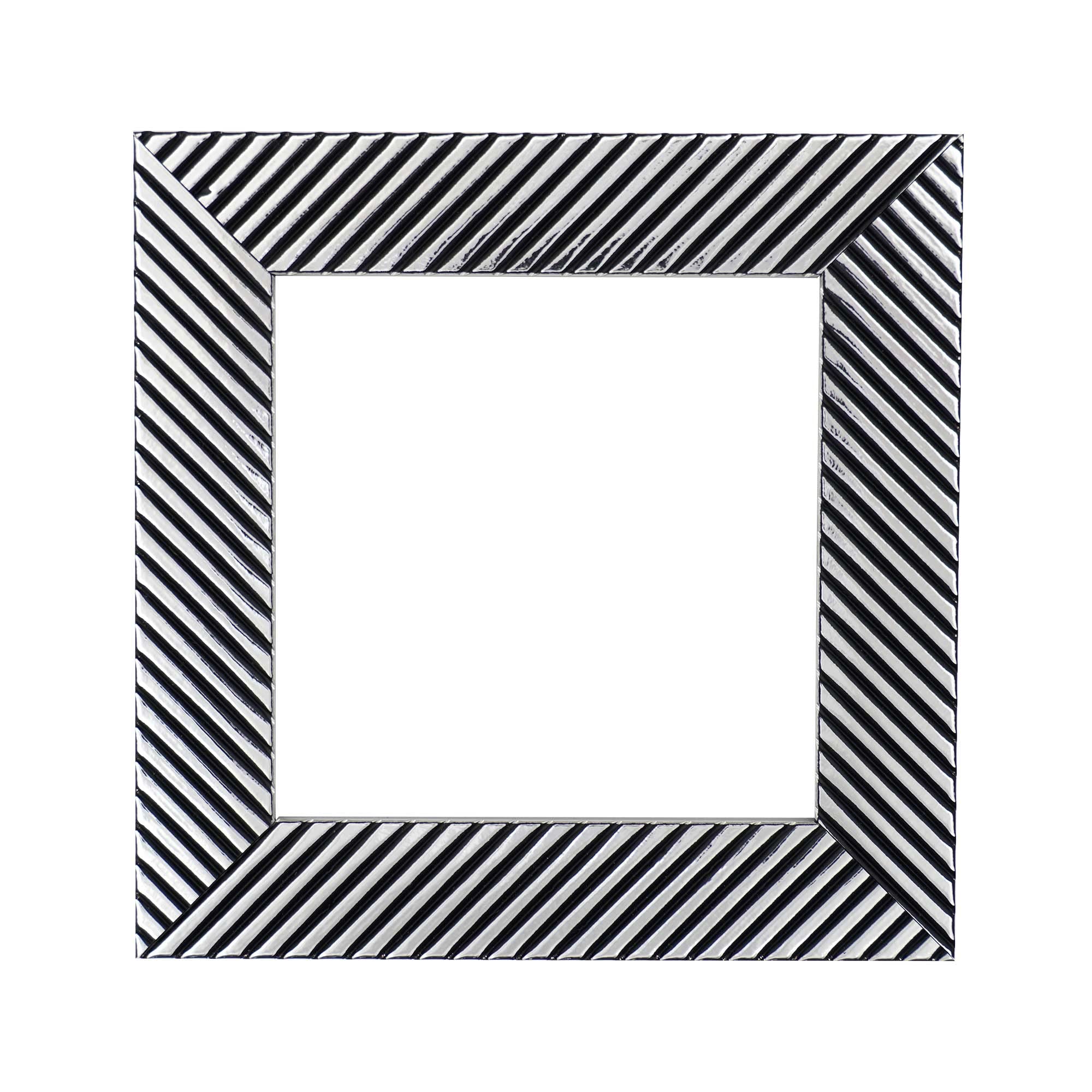 ElekTek Decorative Switch Surround Frame Cover Finger Plate Patterns Silver Black Diagonals