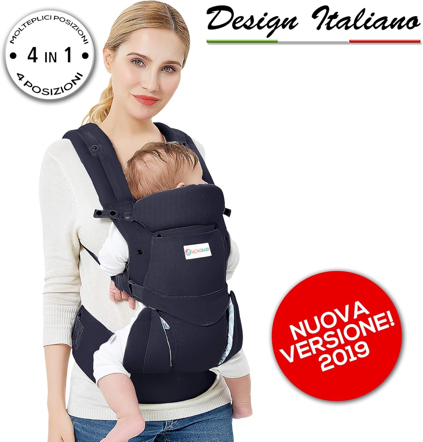 Marsupio Ergonomico Portabebè 0-36 Mesi - Traspirante E Regolabile, 3 Posizioni - Foto 13