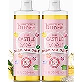 Brittanie’s Pure Castile Liquid Soap Refill, Dead Sea Salt, 32 Ounce Pack of 2 | Dish Soap, Hair & Body, Home, Gentle and Pure, Made with Natural Luxurious Oils, Vegan & Gluten Free Non-GMO