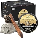 Eagle Saddle Soap for Leather – 3-Piece Saddle Soap Kit for Leather Cleaning, Boots, Tack, and Saddles – Includes Applicator and Cloth – Leather Soap and Conditioner for Leather Boots and Tack Care