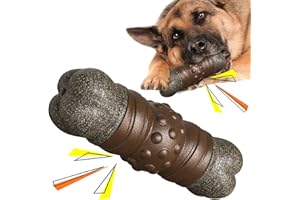 Monotre Dog Chew Toys for Aggressive Chewers, Indestructible Tough Squeaky Interactive Dog Toy, Dog Grinding Teeth Mentally Stimulating Chew Toy for Medium/Large Dogs
