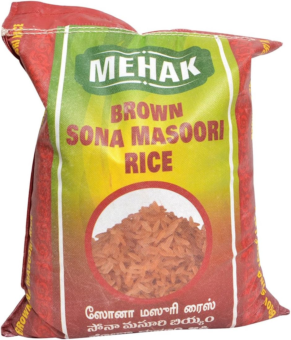 Mehak, Brown Sona Masoori Rice, 20 Pound(LB)