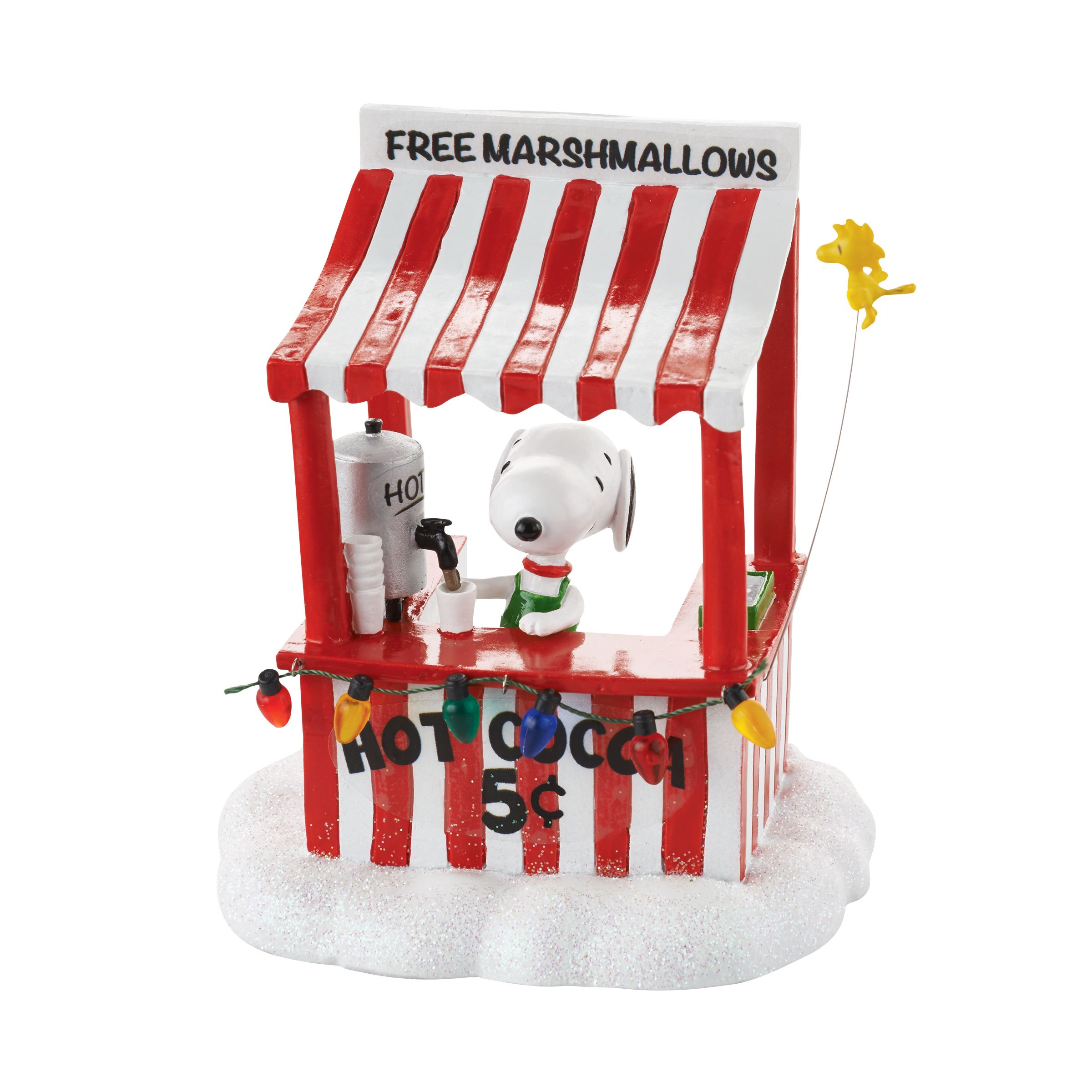 Department 56,Polyresin Peanuts Village Snoopy's Cocoa Stand Accessory, 4.13 inch