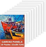 Koncci A4 Canvas 21X29.7cm 10 Pack Cotton Acid-Free for Acrylic Oil view 1