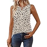 Zeagoo Womens Tank Tops Crewneck Loose Fit Basic Business Casual Summer Sleeveless Shirts Blouse S-XXL