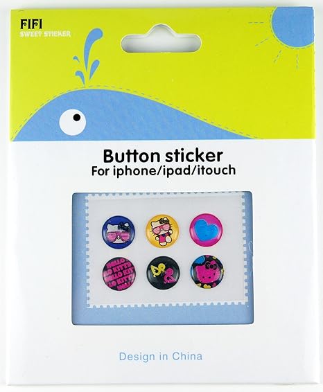 Amazon ハローキティ キティちゃん 立体ボタンシール スマホホームボタン用シール 直径約１ｃｍ シール ステッカー おもちゃ