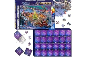 pozemu Puzzle Advent Calendar 2025 Christmas Jigsaw Puzzle 1008 Pcs Christmas Countdown Calendar for Adults Kids