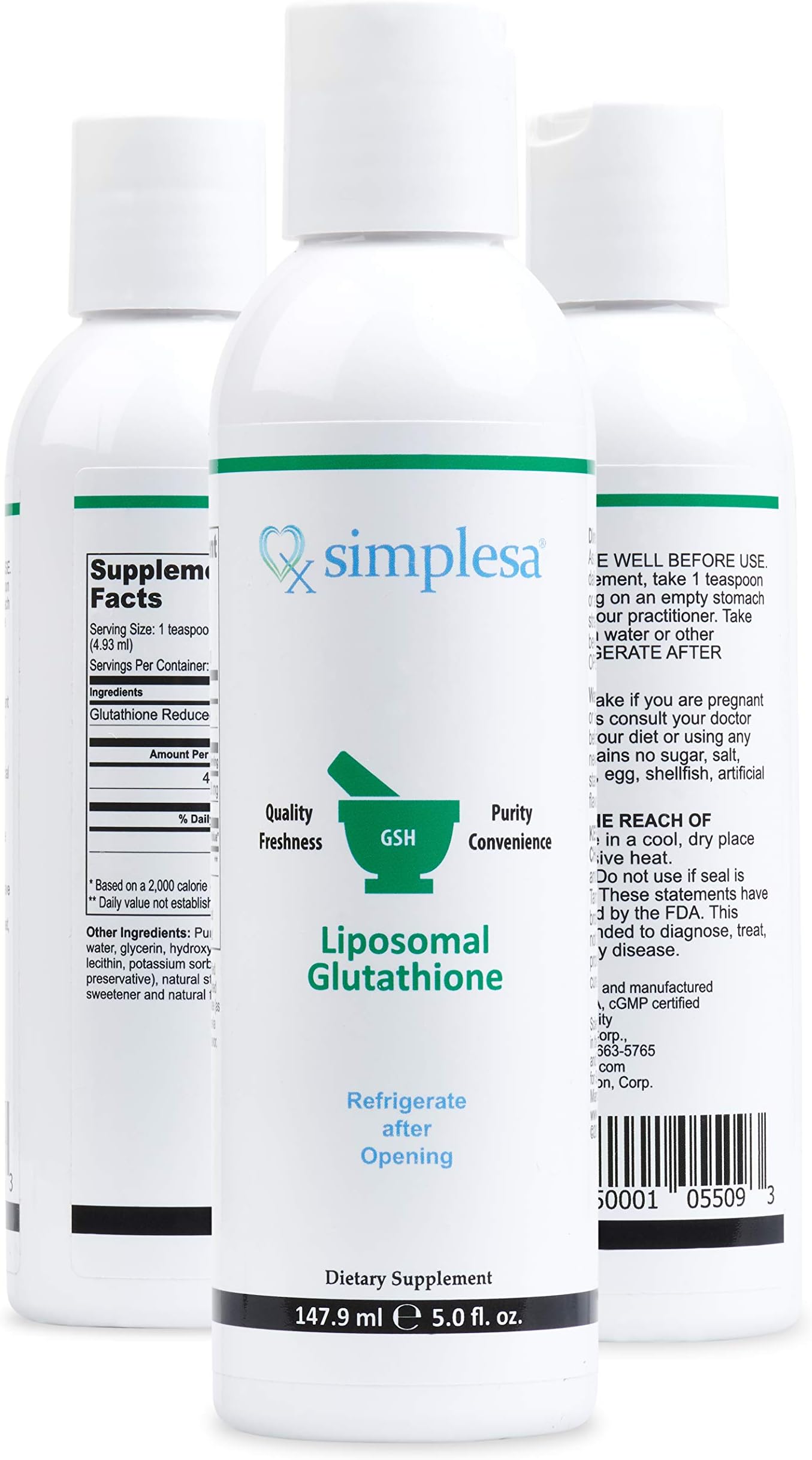 Liposomal Glutathione, Glutathione, L Glutathione, Liposomal GSH 5 oz