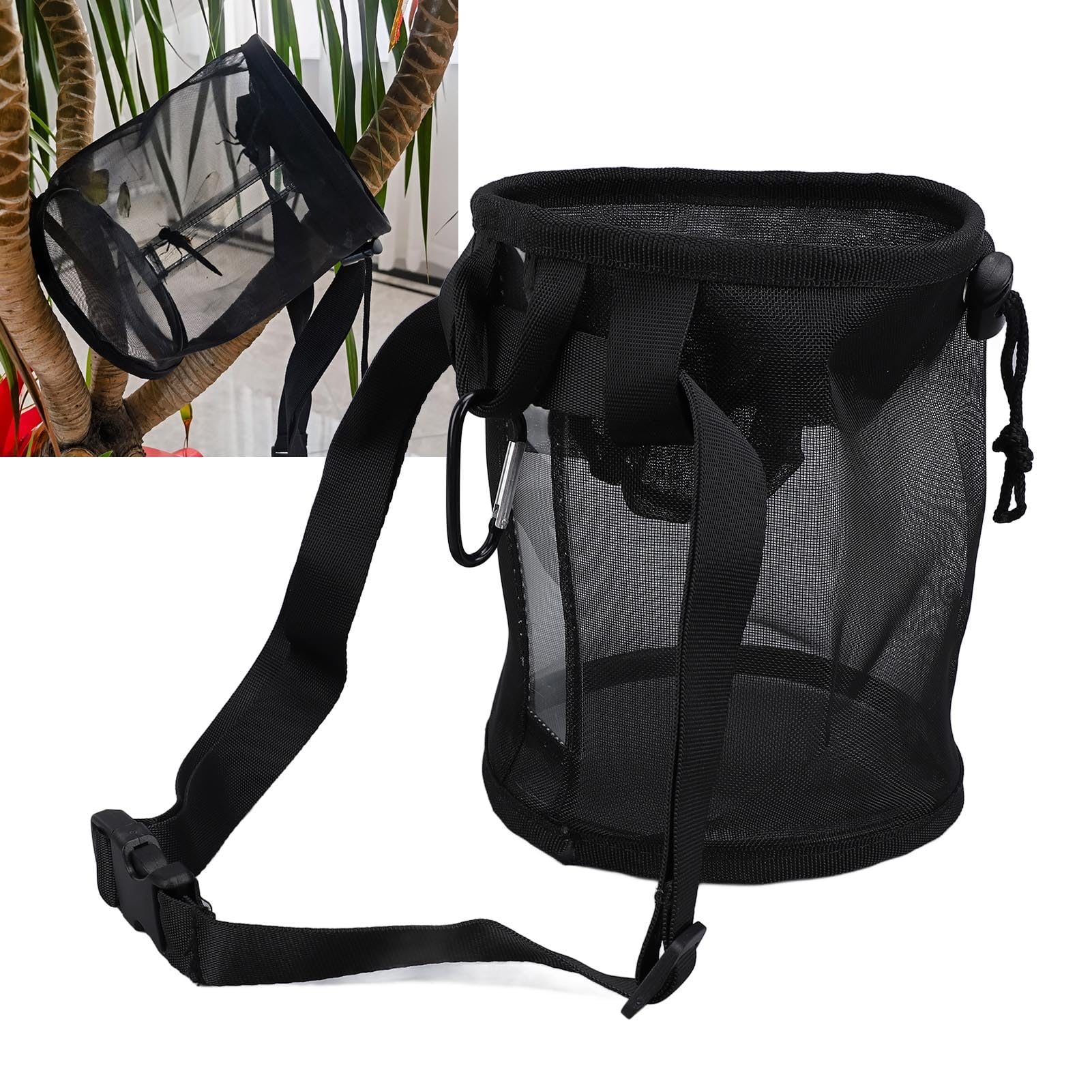 Butterfly Habitat Cage, Nylon Mesh Butterfly House Enclosure See Through Easier, BugTerrarium Critter Cage for Collection Observation