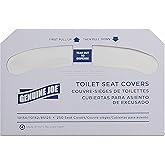 Genuine Joe Toilet Seat Covers, Half-Fold, White, 250/Pack, 4 Count