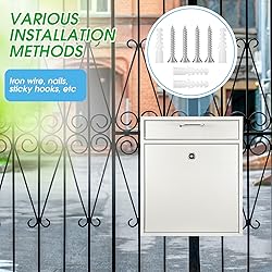 Yaocom Locking Mailbox with Key for Outdoor 12 x