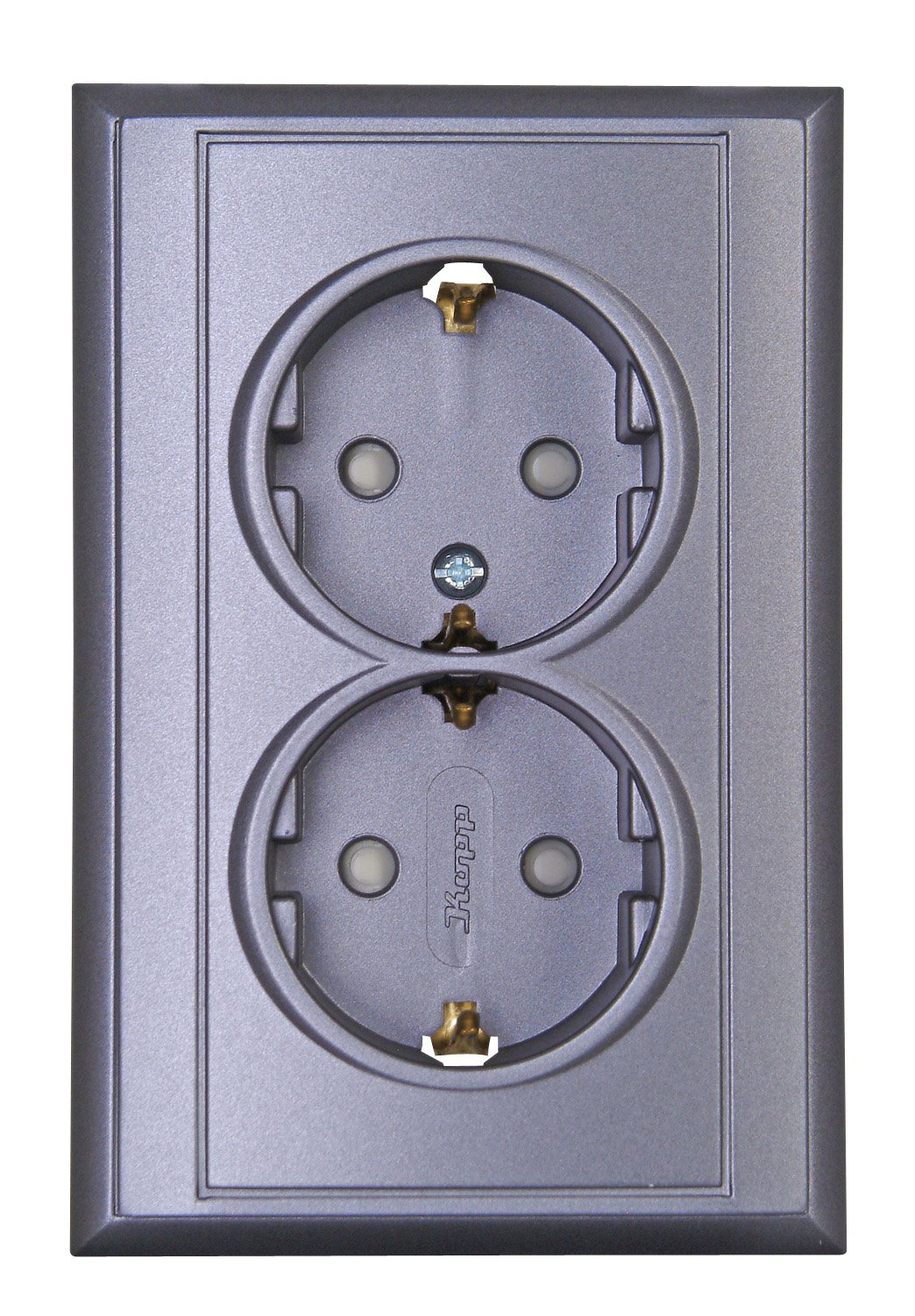 Kopp Malta 927615084 SCHUKO socket with Hinged Lid and Heightened Touch Protection (Kinderschutzabdeckung) Silver/Anthracite
