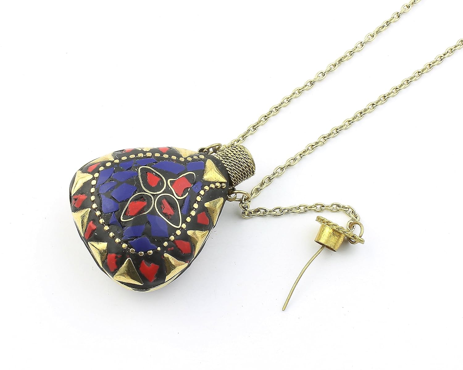 Munnar Necklace, Lapis Mosiac Poison Necklace