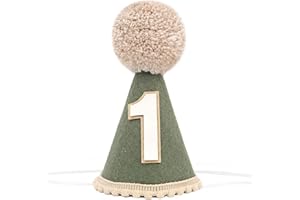 Agvgaza Wild One Birthday Hat - Wild/Woodland 1st Birthday Decorations,Deep Green Boys First Birthday Hat,Safari Jungle 1st Birthday Crown,Wild One Photo Props Cake Smash For Baby Boys