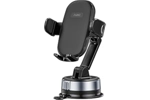 APPS2Car Gel-Lock Strong Suction Cup Phone Mount for Car Dashboard, Dual-Axis Damping Arm, Ultra Stable Adjustable Car Cell P