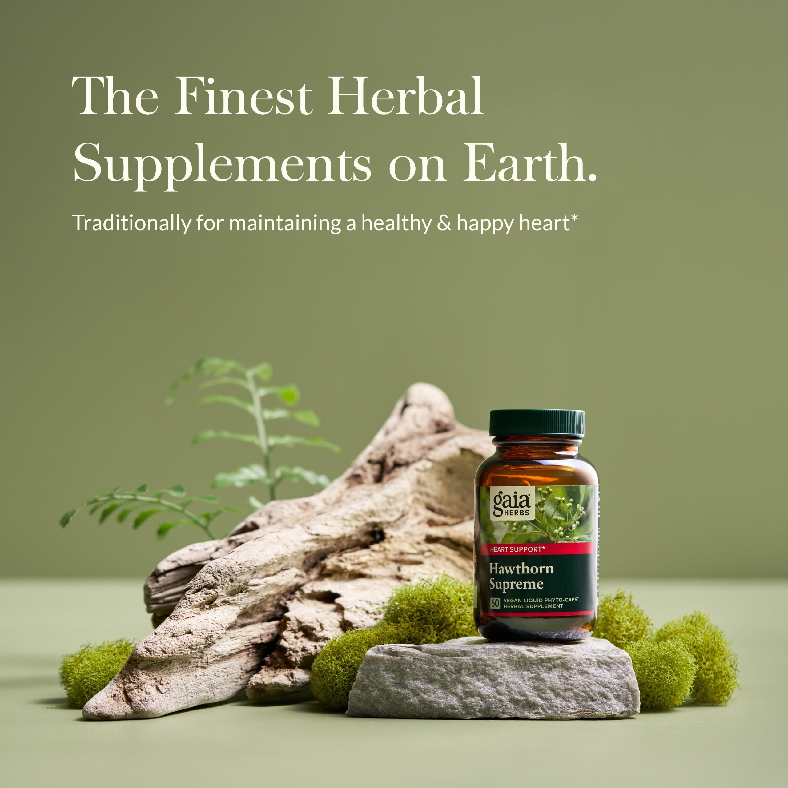 Gaia Herbs Hawthorn Supreme - Hawthorn Berry Supplement to Support Heart Health - for Use at Every Age and Stage to Sustain and Support The Heart - 60 Vegan Liquid Phyto-Capsules (30-Day Supply)