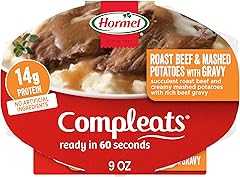HORMEL COMPLEATS Roast Beef & Mashed Potatoes With Gravy Microwave Tray, 9 Ounce (Pack of 6)