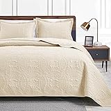 Love's cabin California King Size Quilt Set Beige