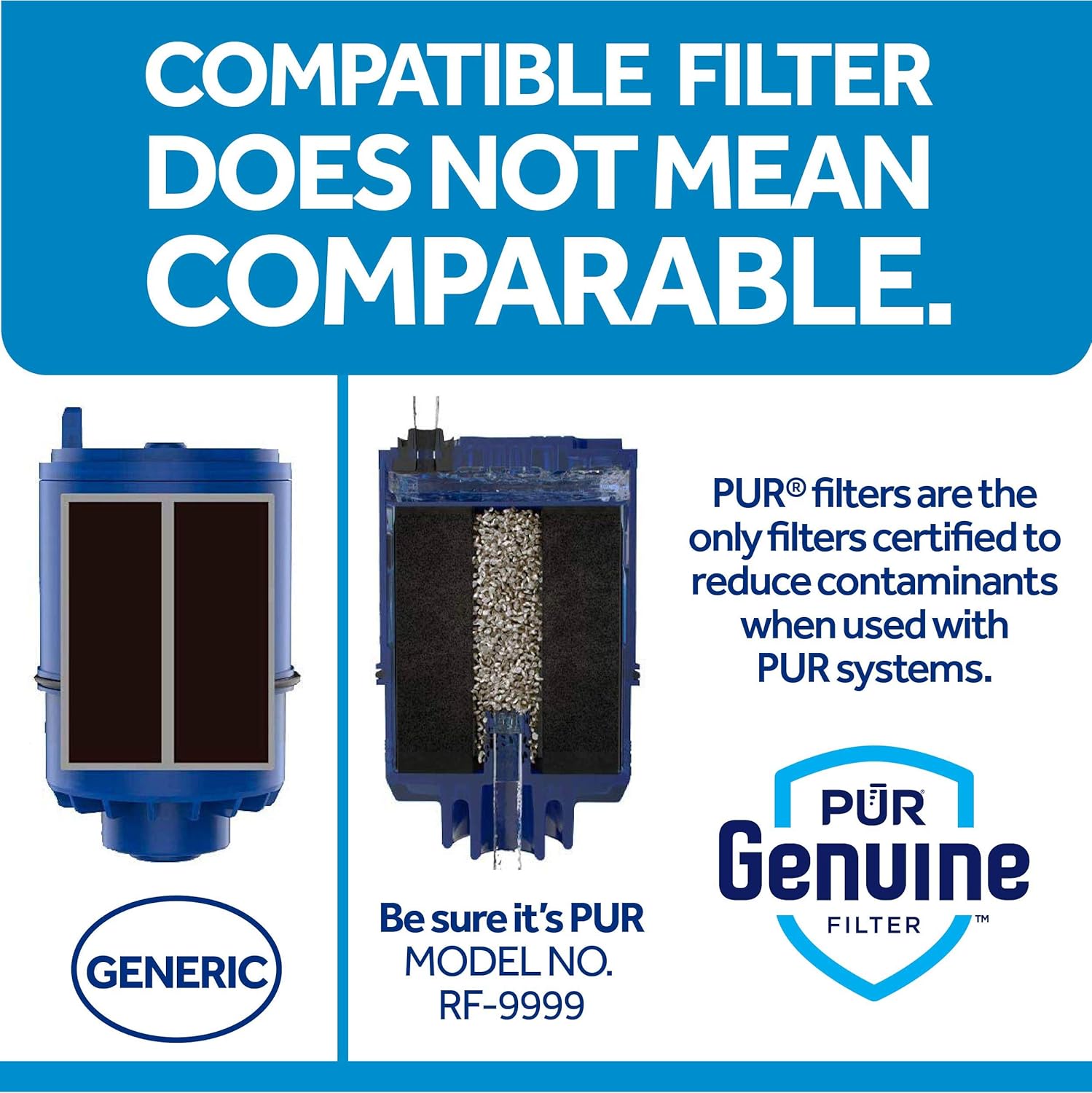PUR MineralClear Faucet Water Filter Replacement for Filtration Systems, 4 Pack, 4 Count - - 