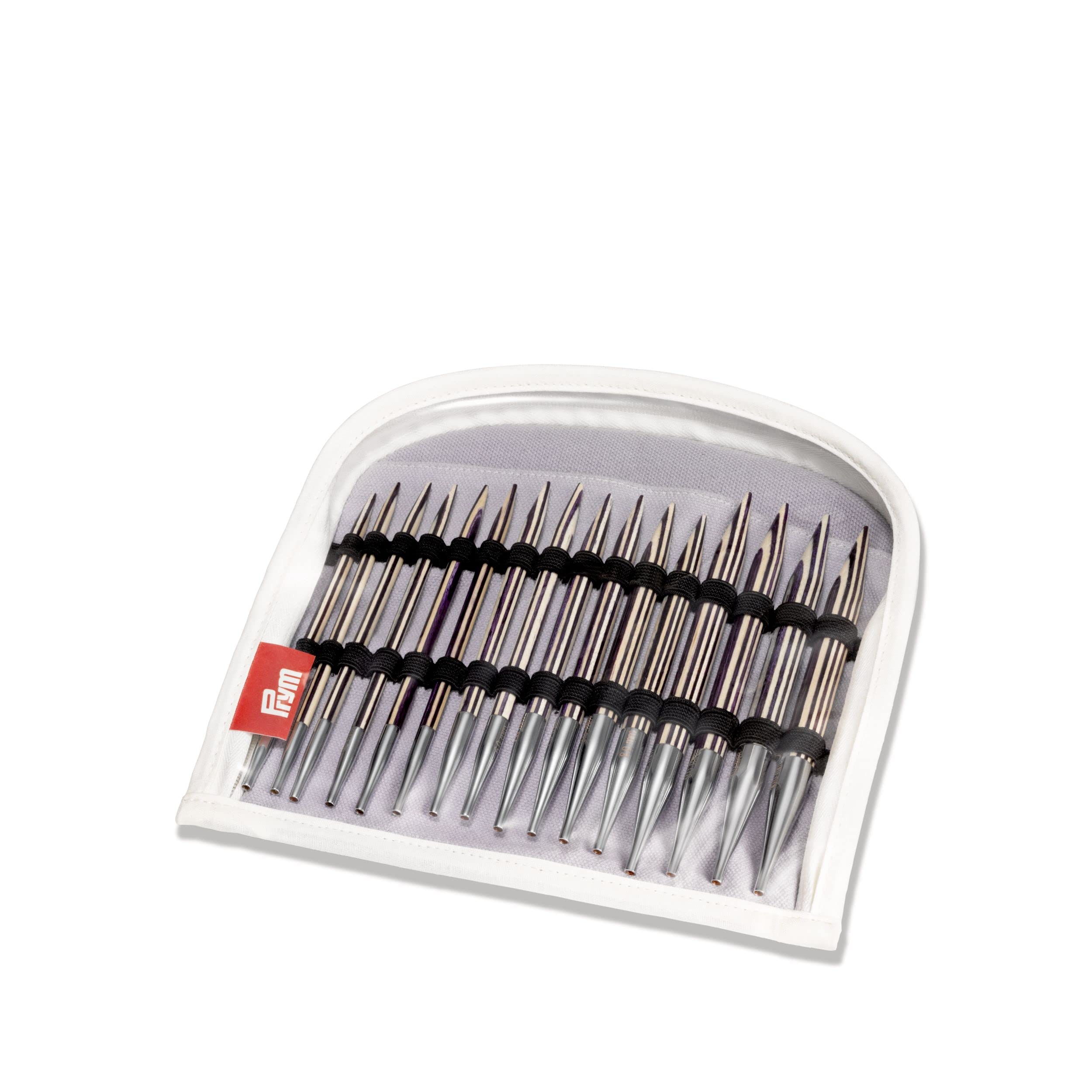 Prym 223801-1 Circular Knitting pins Set Stripes 4.0-10.0 mm, Natural, 10mm