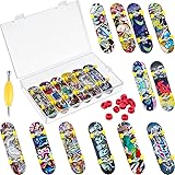 25 Pieces Fingerboards Set Mini Finger Skateboard Fingertip Movement Party Favors Finger Skate Include Replacement Wheels and