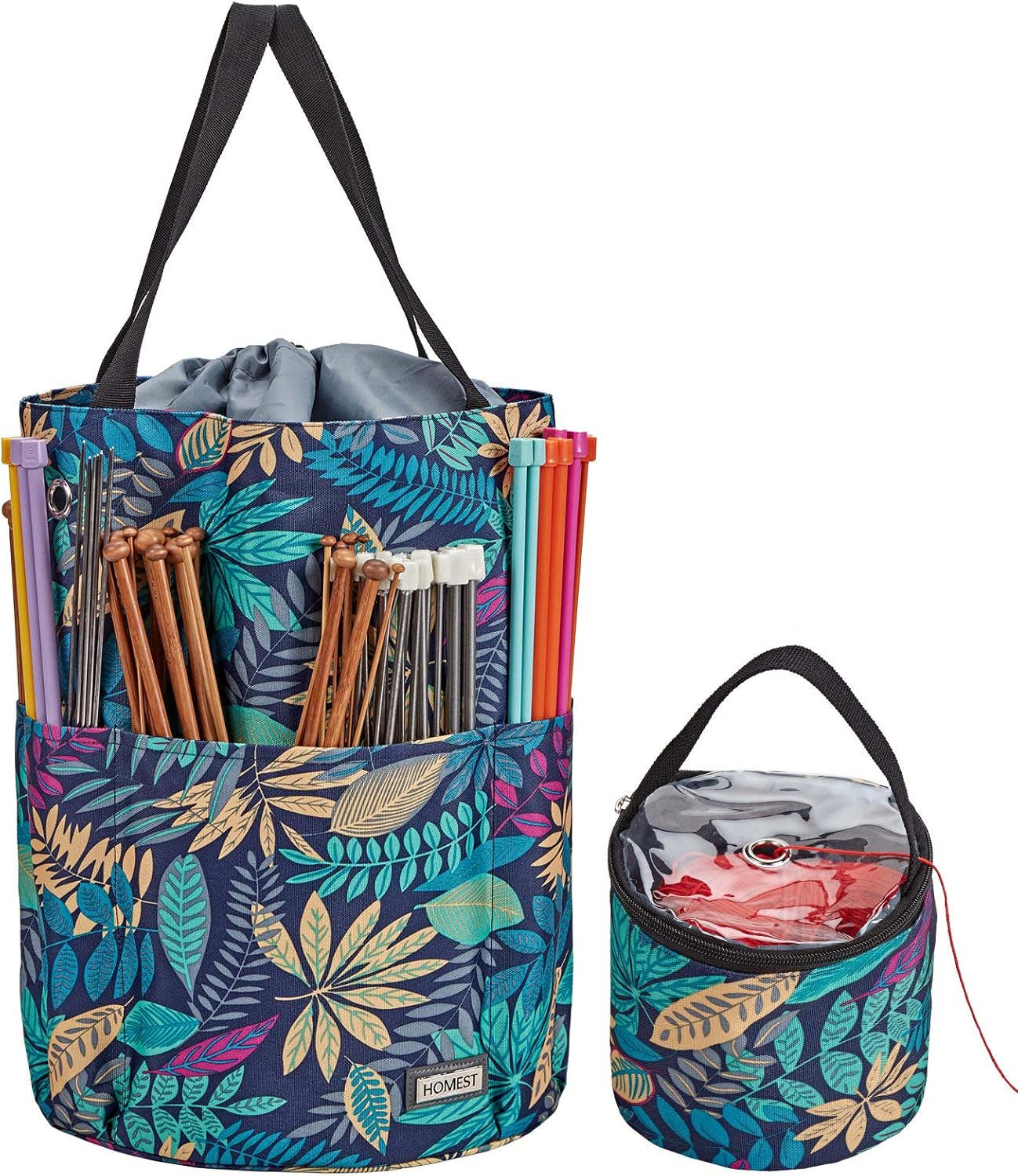 HOMEST XL Yarn Storage Tote, Tangle Free with 6 Oversized Grommets