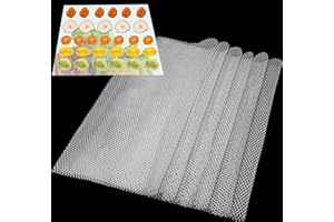 Zanup 6 Pcs 14x14 in Non Stick Silicone Dehydrator Sheets for Food Dehydrator, Fruit Dryer Mesh Sheet Reusable Dehydrator Tra