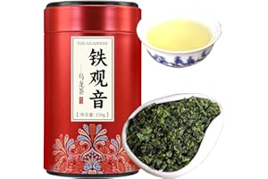 Yuexi Anxi Tieguanyin Tea Tie Guan Yin Oolong Tea Loose Leaf Iron Goddess Chinese Tea High Mountain oolong Tea Orchid 安溪铁观音 乌龙茶 兰花香 5.29oz/150g