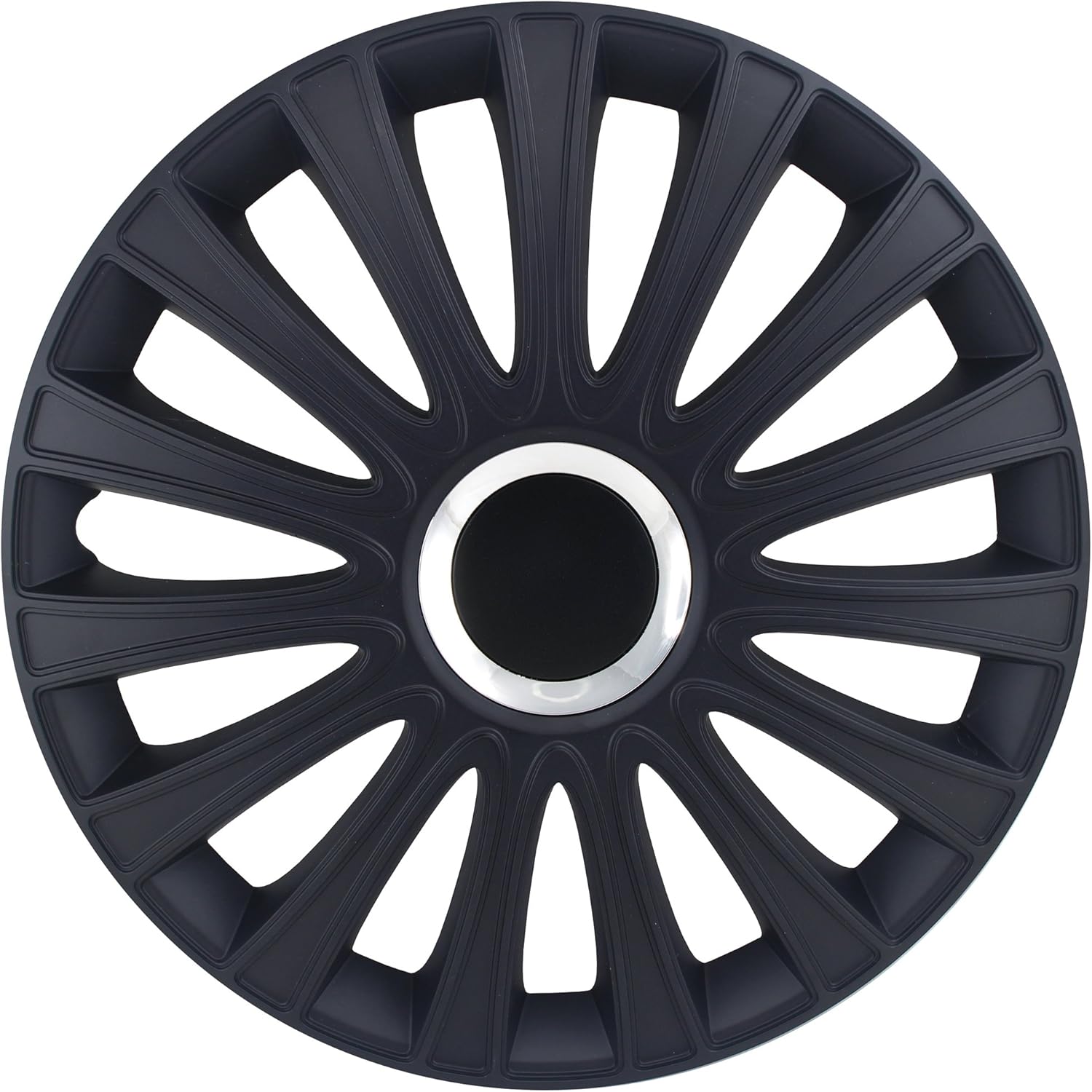 Alpena 58288 Matte Black 17" Le Mans Wheel Cover Kit Pack of 4, Tire
