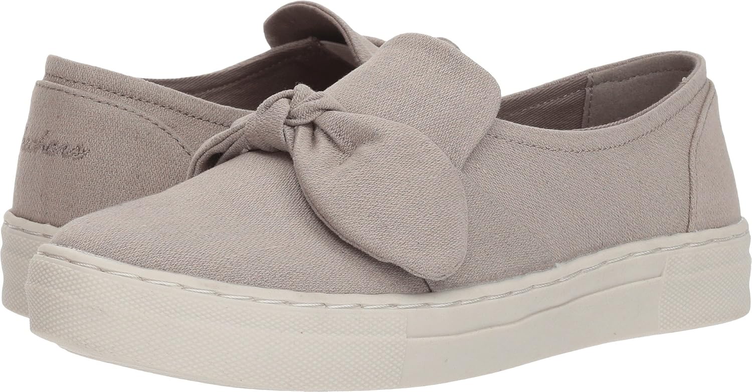 skechers suede bow slip on