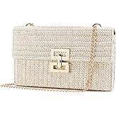 Gionforsy Women Straw Clutch Purses Summer Bags Beach Purse Bag Boho Shoulder Bag Crossbody for Vacation