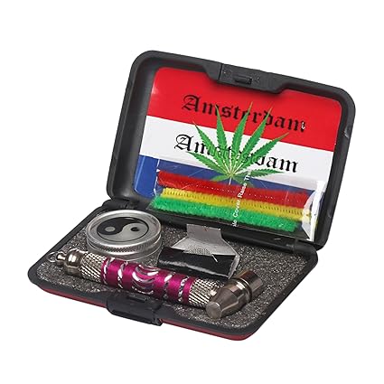 Metier Metal Smoking Pipe Combo (4 cm x 10 cm x 8 cm, Multicolour)