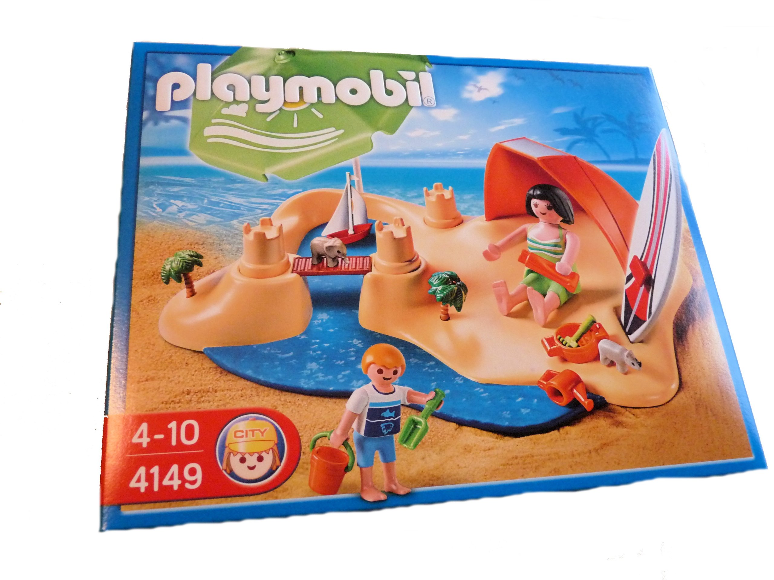Playmobil 4149 Beach Holiday Compact Set, Fun Imaginative Role-Play, PlaySets Suitable for Children Ages 4+
