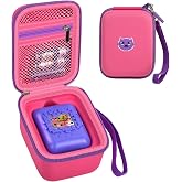 GWCASE Custom-Fit Carrying Case for Bitzee Interactive Digital Pet Toy | Battery Pocket and Detachable Hand Strap, Prevent Drops and Scratches, for Kids, Travel and Gift Storage, Pink, Box Only