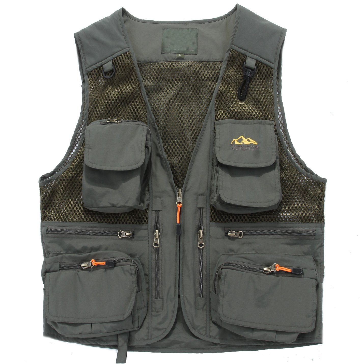 Flygo Men's Mesh Fishing Vest MultiPockets QuickDry