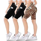 Blisset 3 Pack Women's Active Shorts - 5”/8” High Waist Tummy Control No See - Through for Cycling Jogging Gym Workouts