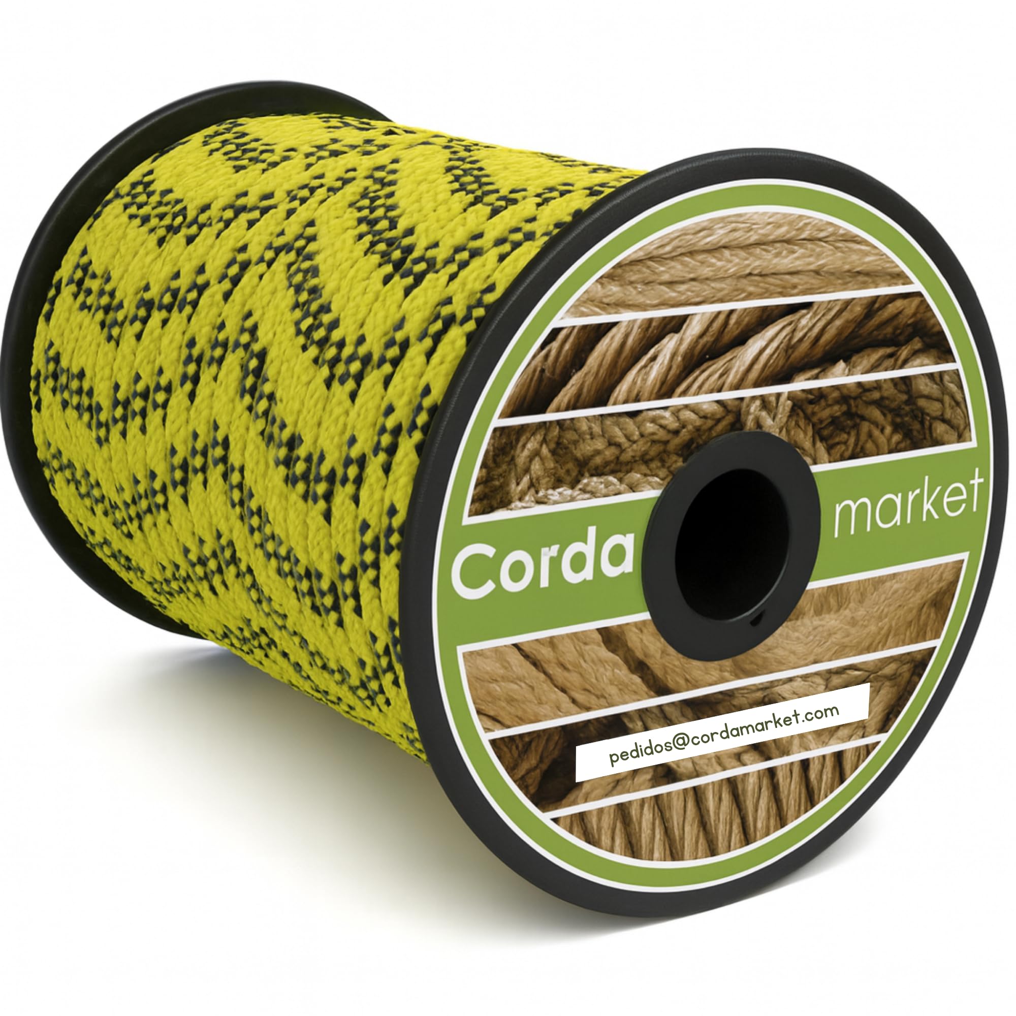 CORDAMARKET 8mm Rope Adult Unisex Yellow Fluor 50m