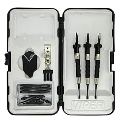 Sure Grip Viper Black Soft Tip Darts with Dart Case