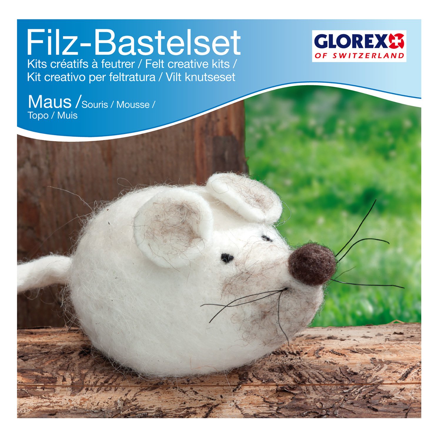 Glorex GmbH Creative felt kit, Maus creme, 12 x 6 โ image 1