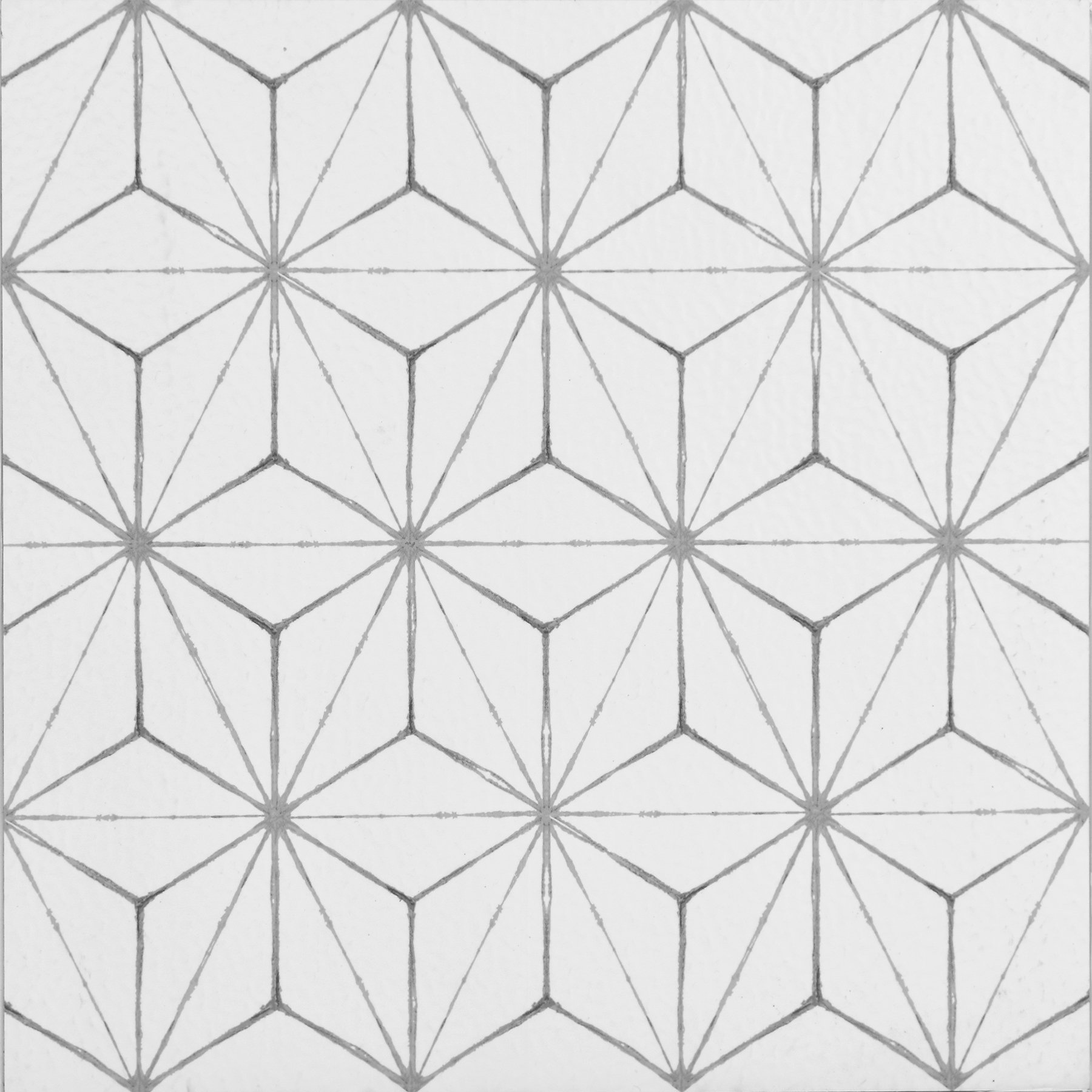 WallPops FP2481 Kikko Peel & Stick Floor Tiles, Whites & Off-Whites, Set of 10 Piece, 12 x 12 inches