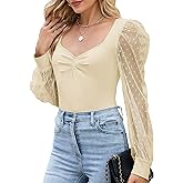 ZAFUL Womens Mesh Long Sleeve Tops Sexy Going Out Shirts Casual Fall Outfits