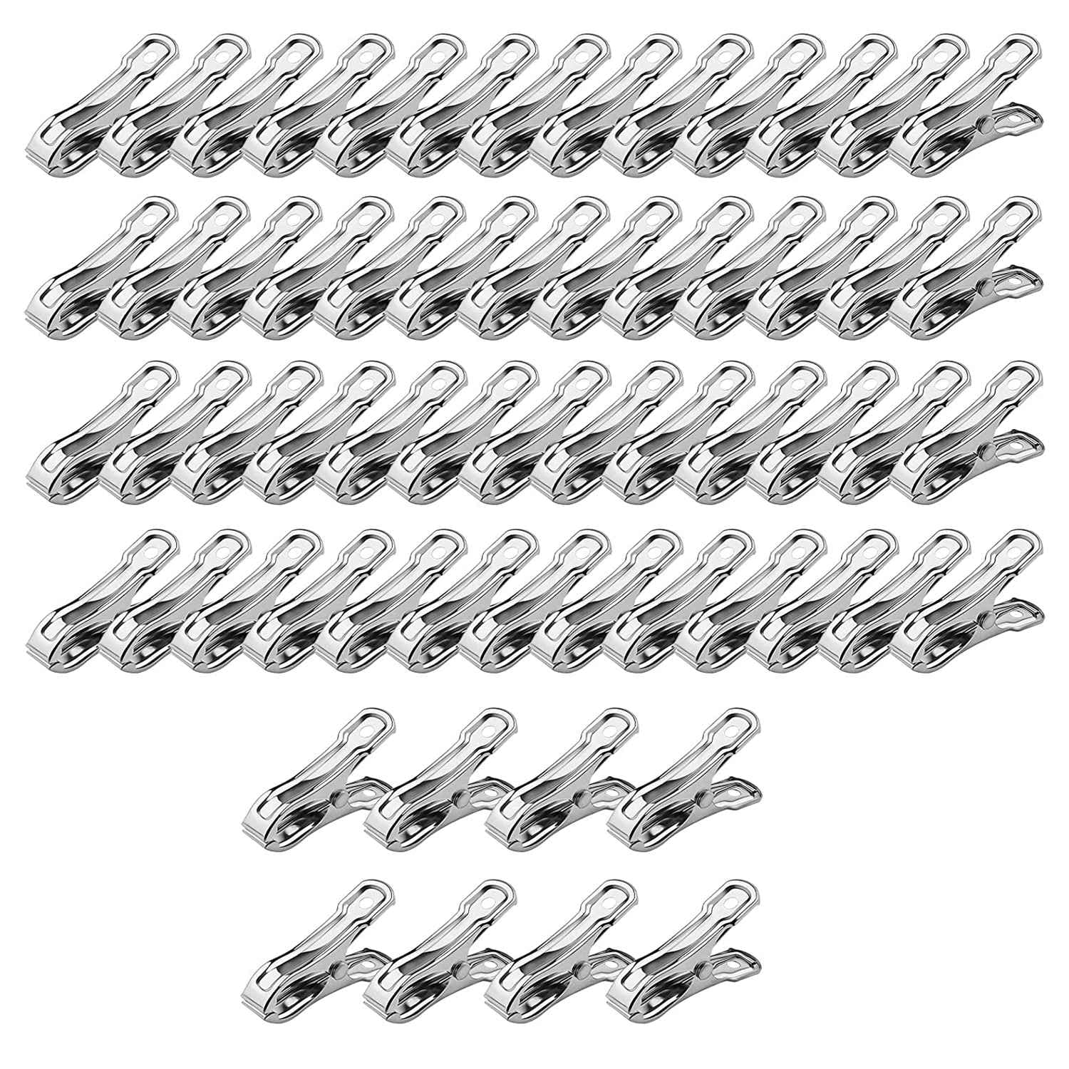 Dojimayisc 60 PCS Garden Clips,Greenhouse Clamps Made of Stainless Steel for Netting,Garden Hoops or Greenhouse Hoops