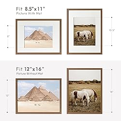 12x16 Solid Oak Picture Frame, 12 x 16 Wooden Photo