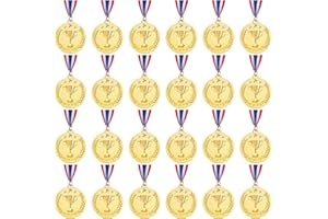 Caydo 12/24 Pieces Gold Award Medals Metal Winner Medals for Award for Adults for Competitions, Sports Events, Party, 2 Inch