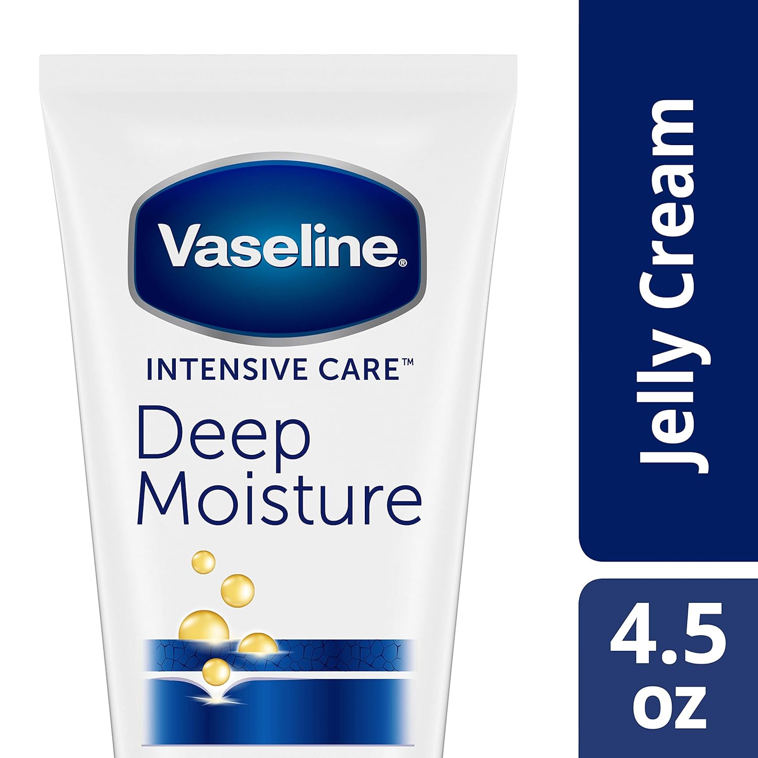 Vaseline Petroleum Jelly Cream, Deep Moisture Vitamin E, 4.