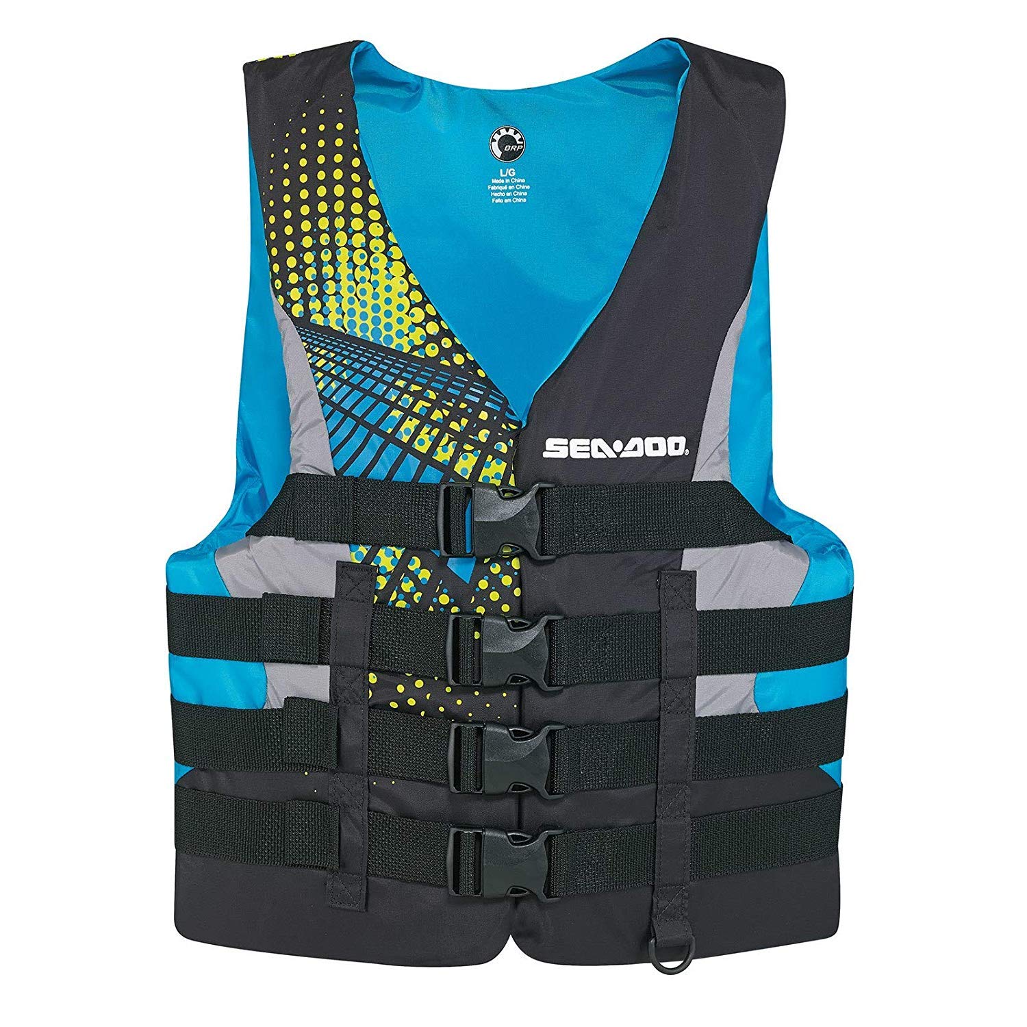 4 X L Sea Dooメンズ15ナイロンモーションpfdライフベストジャケット Brp B0196pbuoe Aqua ライフ ジャケットフローティングベスト お気に入り