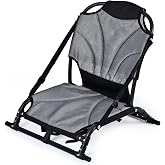 Kayak Seats with Back Aupport, Aluminum Alloy Folding Kayak Seat, Breathable Textile Mesh Fabric Material, Adjustable Universal Paddle Board Seat for Fishing, Inflatable Kayaks, Sup, Canoe