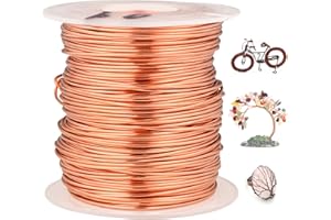 CREATZONE 18 AWG - 200 FT 99.9% Bare Copper Wire, Soft Pure Craft Wires for Gardening, Electroculture, Jewelry Making, Beading, Ground Wire & DIY